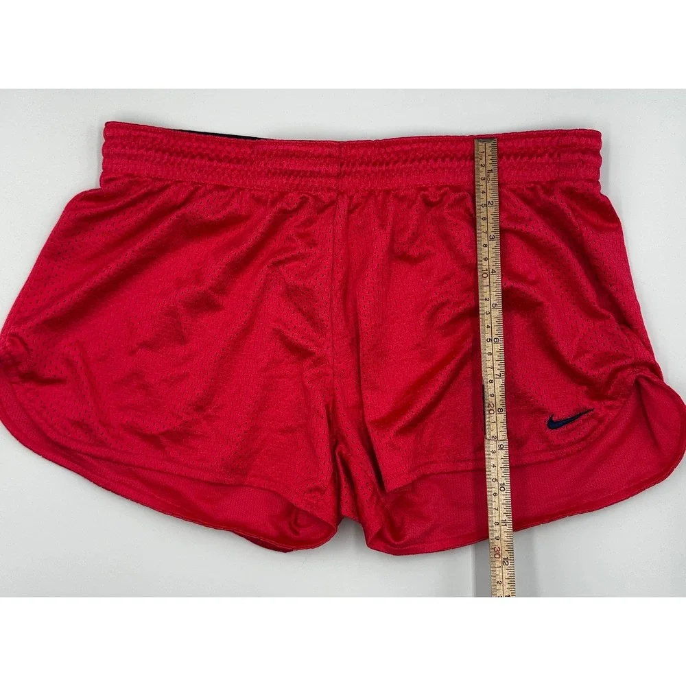 Nike Logo Pink Lined‎ Running Drawstring Shorts Womens Size M